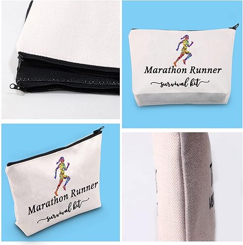 Miniatura 7 de GJTIM Corredor de correr, regalo de maratonista, bolsa con cremallera, kit de supervivencia para corredor de maratón, bolsa de maquillaje