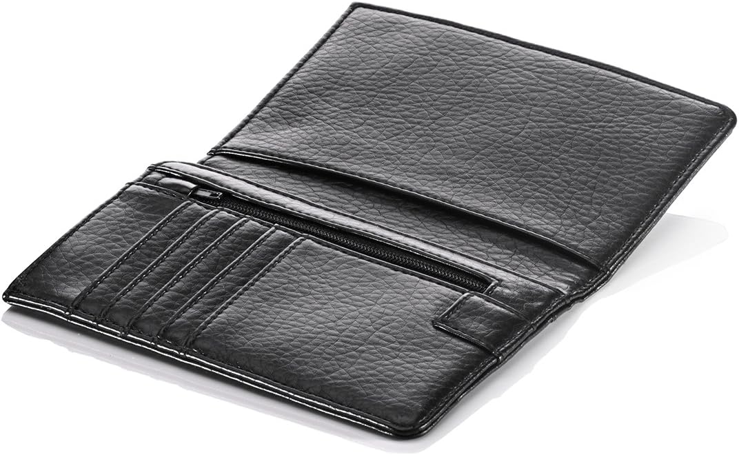 Conair Passport Holder and Vaccine Card Holder Combo for Travel, RFID Blocking Passport Wallet by Travel Smart, Black