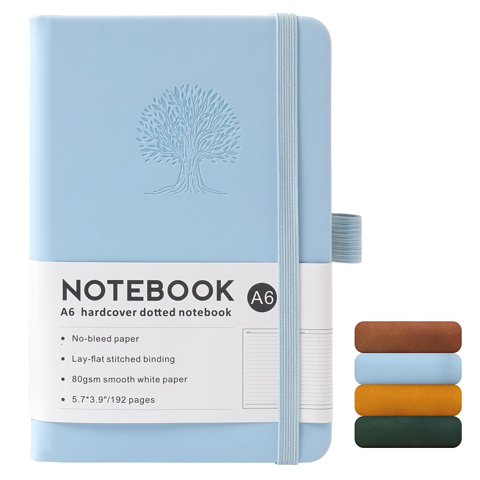 WEIZHENG A6 Lined Notebook, 192 Pages Journal Notebook for Journaling, Work, Note-Taking and Planning(Blue)