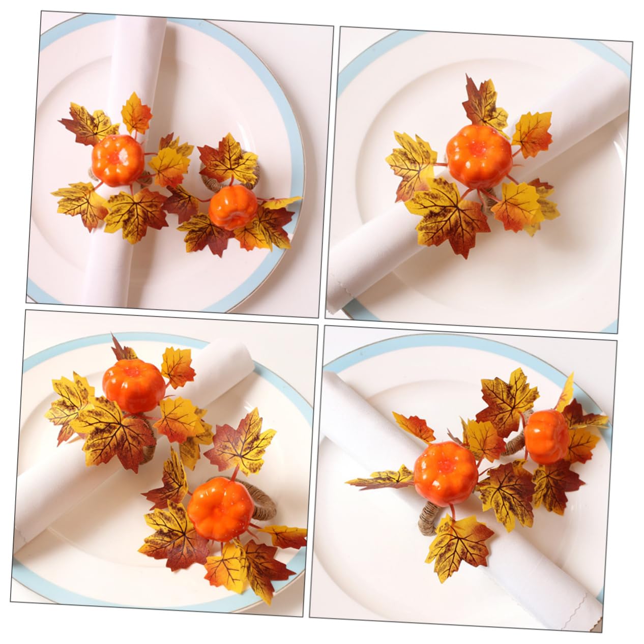 TOPBATHY 30stücke Kürbis Napkin Herbstdekoration Für Thanksgiving Gestaltete Serviettenhalter Für Feierlichkeiten Hochzeiten Und Festessen