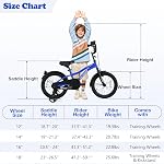 OLAKIDS Kids Bike, 12 14 16 18 Inch Toddlers Bicycle for Boys Girls Age 3-8 Years with Training Wheels Safety Bell Adjustable Seat and Handlebar, Handbrake and Coaster Brake