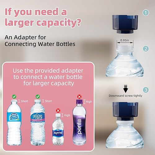 Miniatura 5 de Hibbent Bidé portátil práctico inodoro  inodoro eléctrico con cable USB  bidé de viaje femenino para uso personal en los viajes  Color rosa