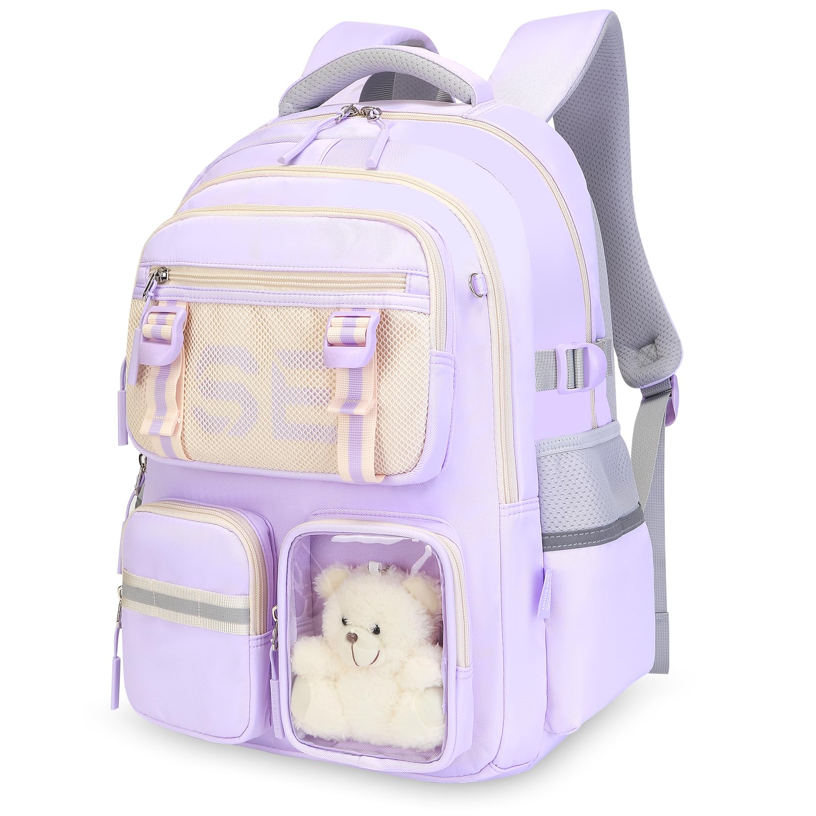 SUN EIGHT Schulrucksack für Mädchen & Jungen | Wasserdichter Jugendrucksack für weiterführende Schule, Großer Laptop Rucksack für Alltag und Reisen