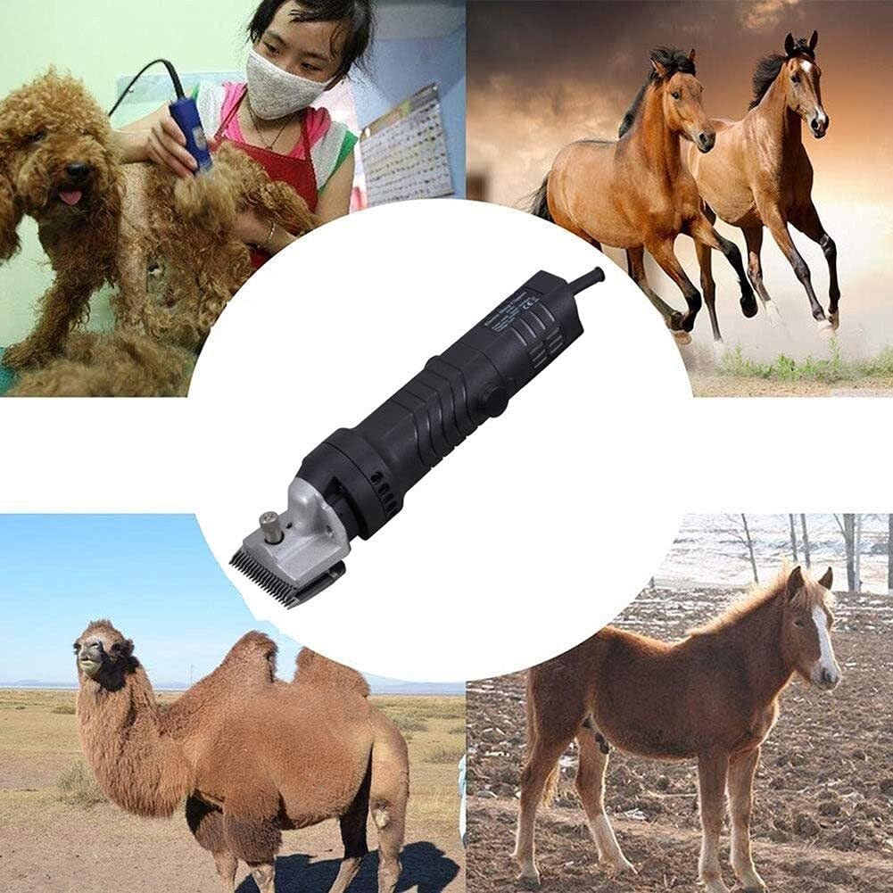 Professional Horse Clippers 690W - 6 Speeds Heavy Farm Livestock Hair Fur Grooming, Fast Cut for Horses, Llamas, Cattle, Goats, Alpacas