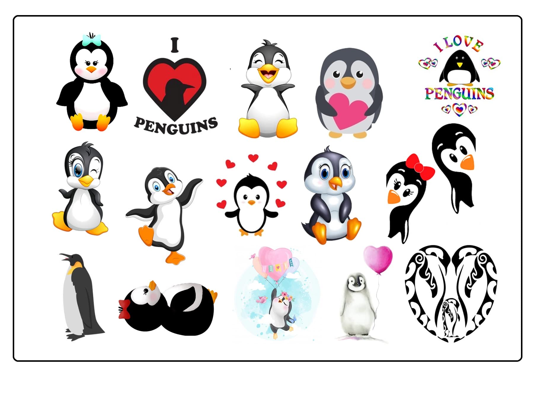 Penguin Collection (Penguin Temporary Tattoos)