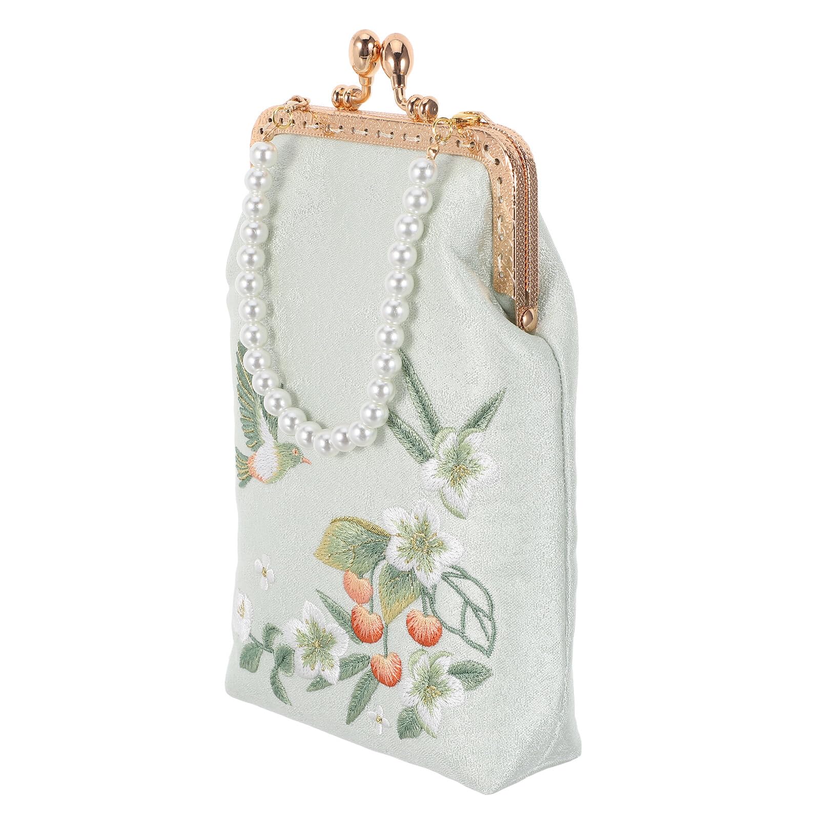 Sac à main brodé FRCOLOR vert pour vos sorties et soirées bohèmes - 6