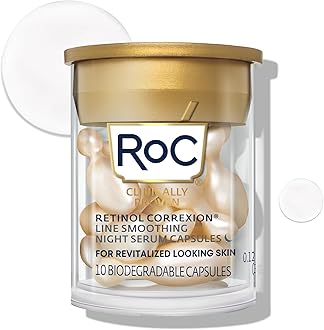 Retinol Correxion Line Smoothing Night Serum Capsules, Daily Anti-Aging Skin Care Treatment for Fine Lines, Dark Spots, Acne Scars, 10 Count
