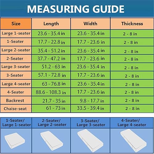 Miniatura 8 de ZYXFYY Fundas de cojín elásticas repelentes al agua para asiento de sofá, tela de alta elasticidad, funda de cojín impermeable para sofá (esmeralda,