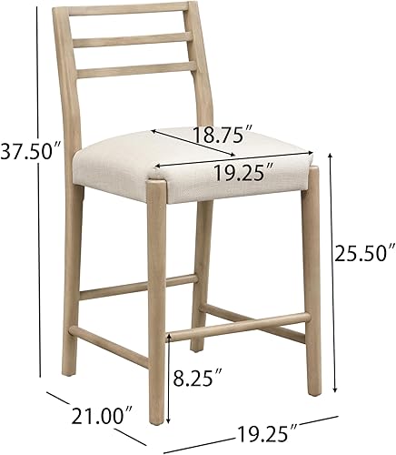 Miniatura 2 de Juego de 2 taburetes de mostrador con respaldo de escalera, sillas de comedor para mesa de habitación y sillas de asiento, taburetes de bar,