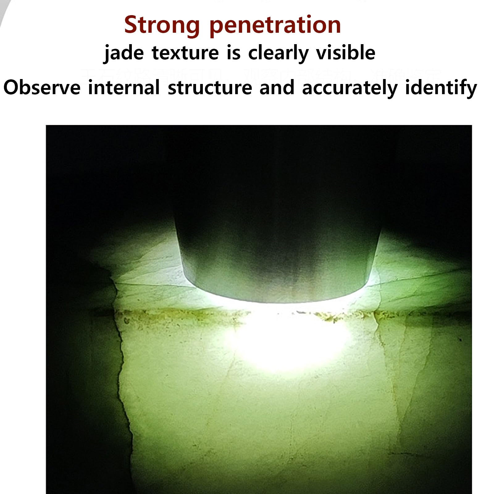 Torcia per Identificazione Gioielli,Lampada a Pennaperidentificazione Gioielli con Testa in Legaalluminio da 4 Mm,Luce Bianca/Luce Gialla/irradiazione Luminosa 365nm+395nm,Fortepoterepenetrante