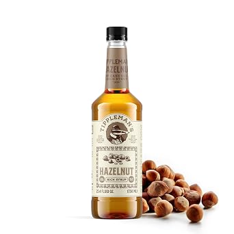 Tipplemans Hazelnut Coffee Syrup - Rich Flavor for Hot or Iced Drinks, Latte, Tea, Espresso, Cappuccino, Cocktails, Baking - 25.4 Fl Oz