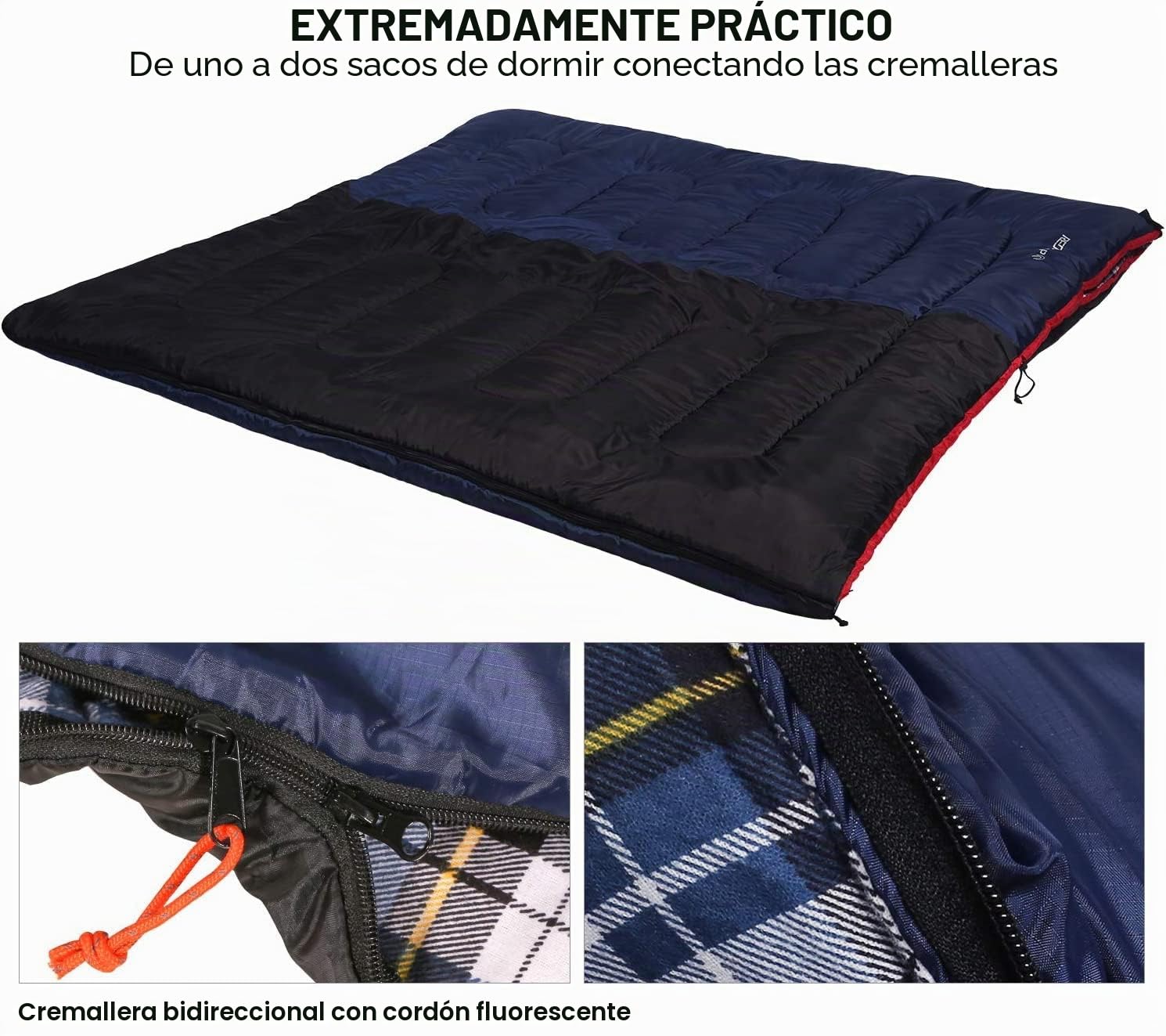 REDCAMP Saco de dormir de algodón para adultos, de franela, compacto, 3-4 temporadas, clima frío invierno, para pesca, camping, 2 libras