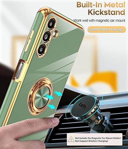 Miniatura 5 de LeYi Funda para Samsung Galaxy A13 5G con protector de pantalla de vidrio templado (paquete de 2) Soporte de anillo giratorio de 360, soporte