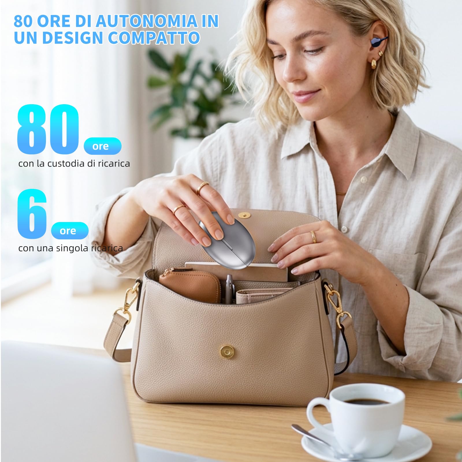 RAYGARD Cuffie Traduzione Simultanea, 2026 5 in 1 AI Cuffiette Traduttore Istantaneo Vocale con 154 Lingue e APP, Bluetooth 6.1 80H Auricolari Traduzione Tempo Reale per Viaggi Riunioni Studio, Nero