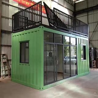 Prefab Container House, Prefabricated Building Room with Tempered Glass, Outdoor Simple Office, Mobile Villa Customization