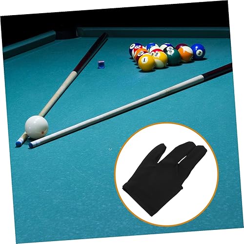 Miniatura 4 de Mikinona Guante de billar antideslizante de tres dedos para mano izquierda derecha transpirable ventilado trasero agarre de precisión taco de