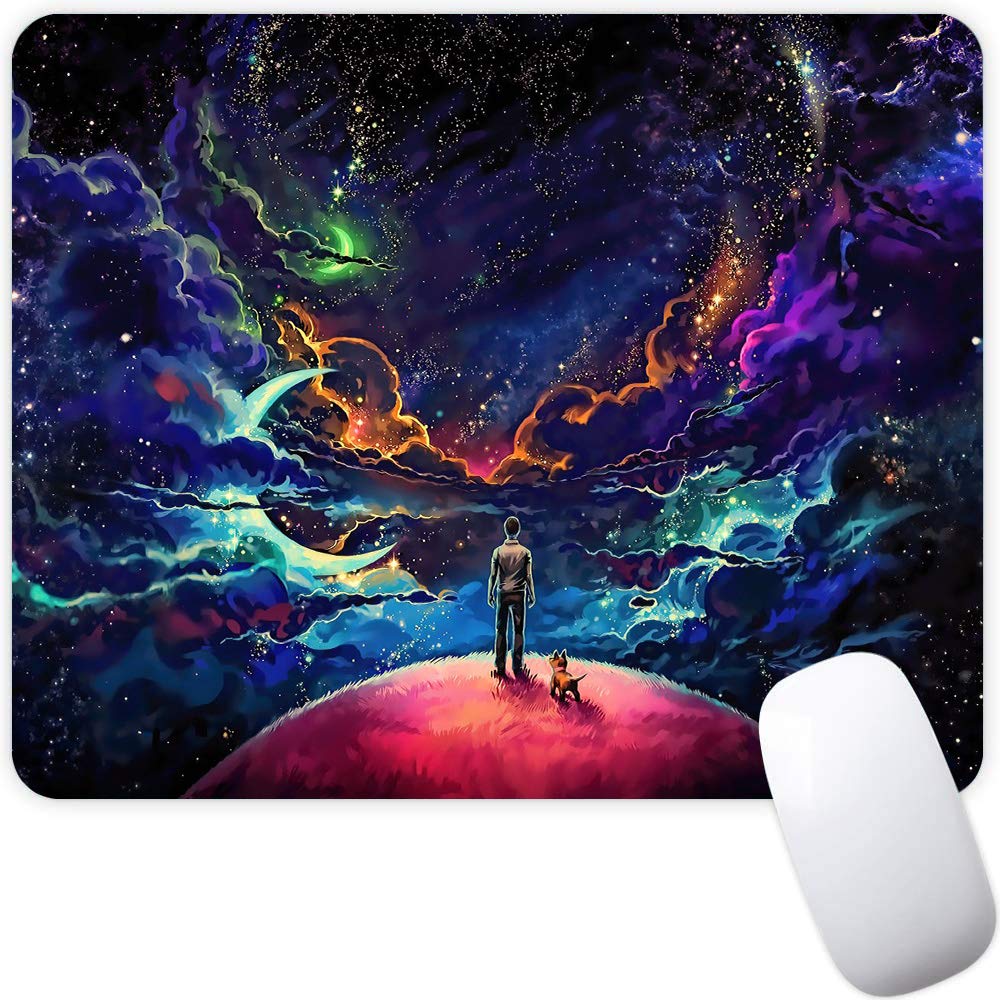 Mouse Pad,Color Starry Sky Art Pattern Seamless Waterproof Gaming Anime Gift Mouse Pad Desk Accessories Non-Slip Rubber Mousepad for Laptop and Computer