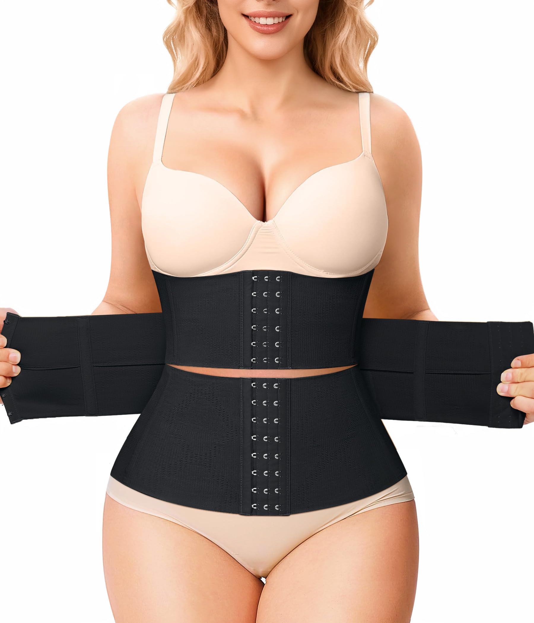KUMAYES Gaine Amincissante Ventre Plat Femme Invisible Corset Minceur Ceinture Amincissante Waist Trainer Post Partum Serre Taille Body Sculptant Sport