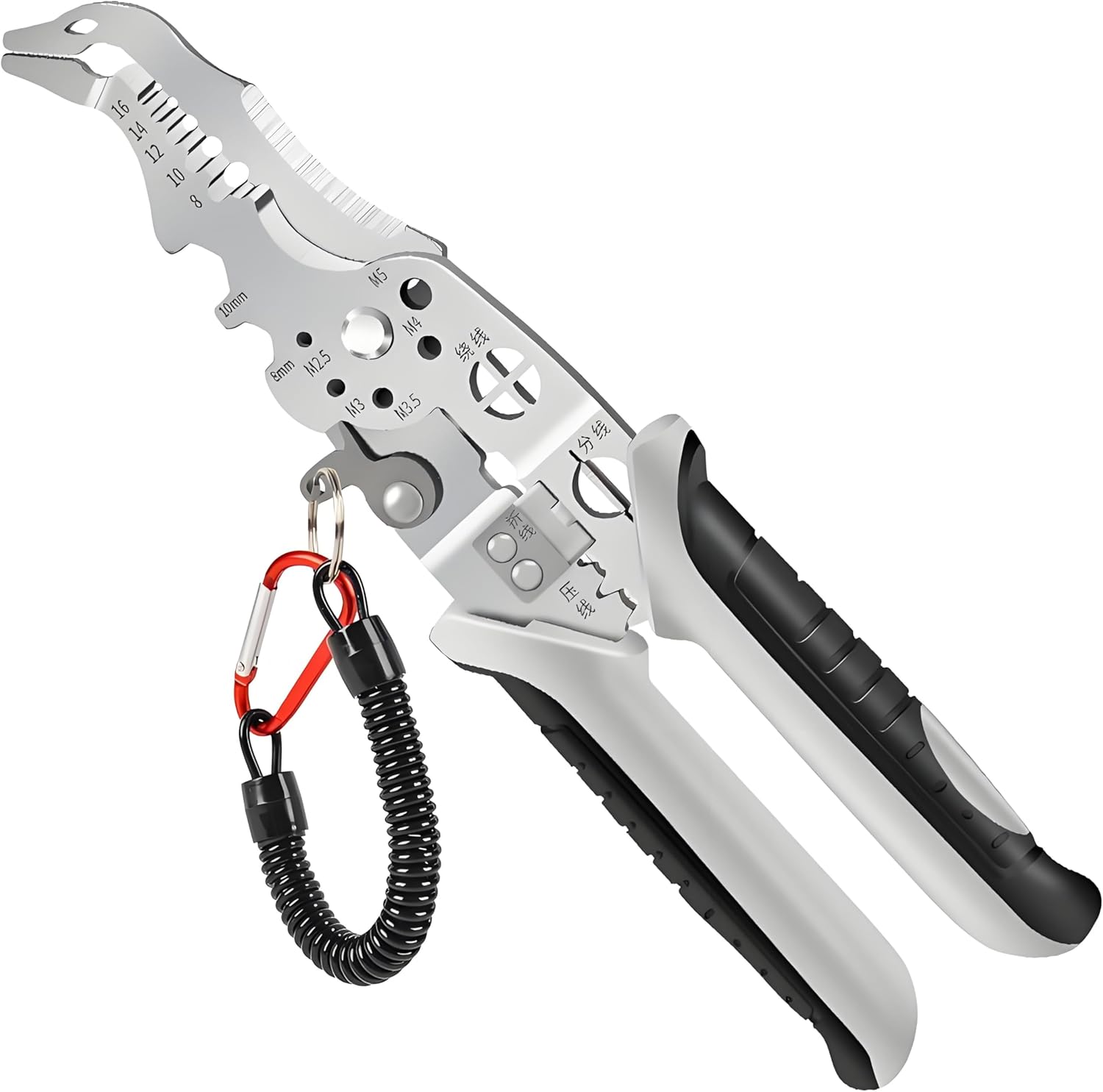 Multi-functional electrical pliers, wire cutting, wire stripping, winding, light and easy to carry, suitable for electrical work and household common tools