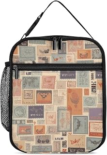 Insulated Lunch Bag Portable Reusable Cooler Tote Bag Postal Stationery Lunch Box for Men Women Work Picnic Travel Camping