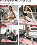 HAPBEAR Foldable Yoga Mat - 72"x24"x0.24" (6mm), Non-Slip TPE Exercise Mat for Home Workout, Yoga, Pilates,Stretching, & Travel, Durable & Eco-Friendly, Includes Carry Bag