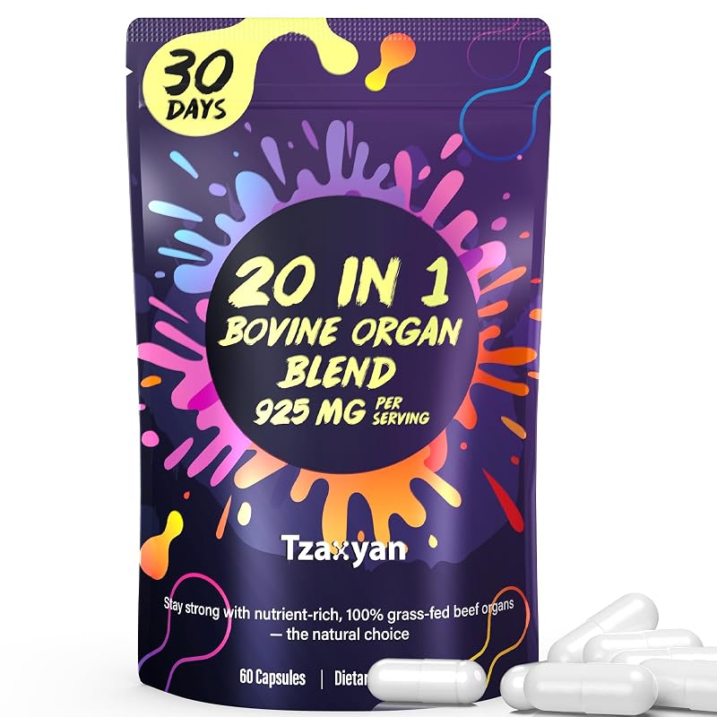 Tzaxyan Pure — Suplemento para mulheres com órgãos bovinos, maca, DIM e extratos botânicos — 60 cápsulas