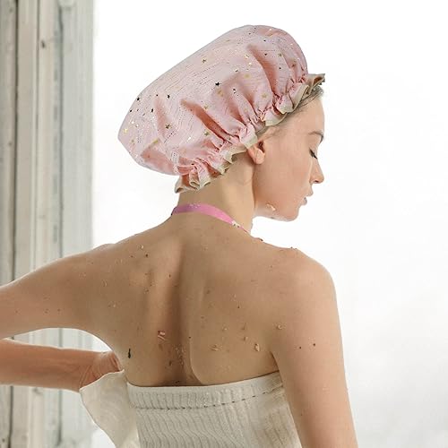 Miniatura 7 de 2 gorros de ducha de unicornio para mujer, impermeables, de doble capa, reutilizables, a prueba de aceite, para niños, damas, niñas (unicornio)