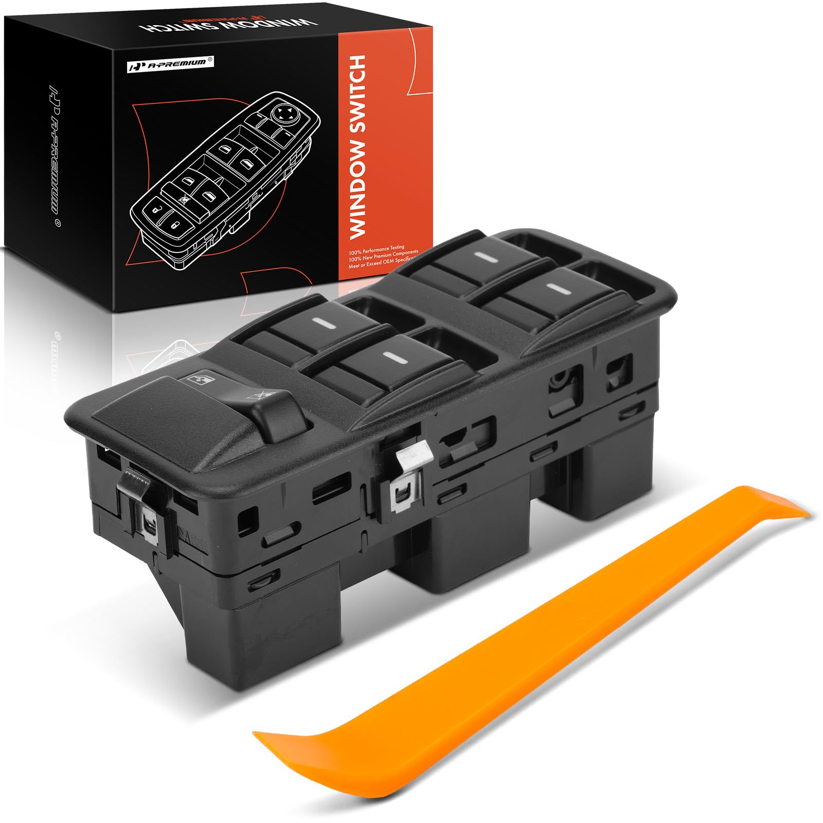 A-Premium Driver Side Power Window Master Switch Compatible with Land Rover LR3 2005 2006 2007 2008 2009, Range Rover Sport 2006-2009, Replace# YUD501570PVJ, YUD501110PVJ