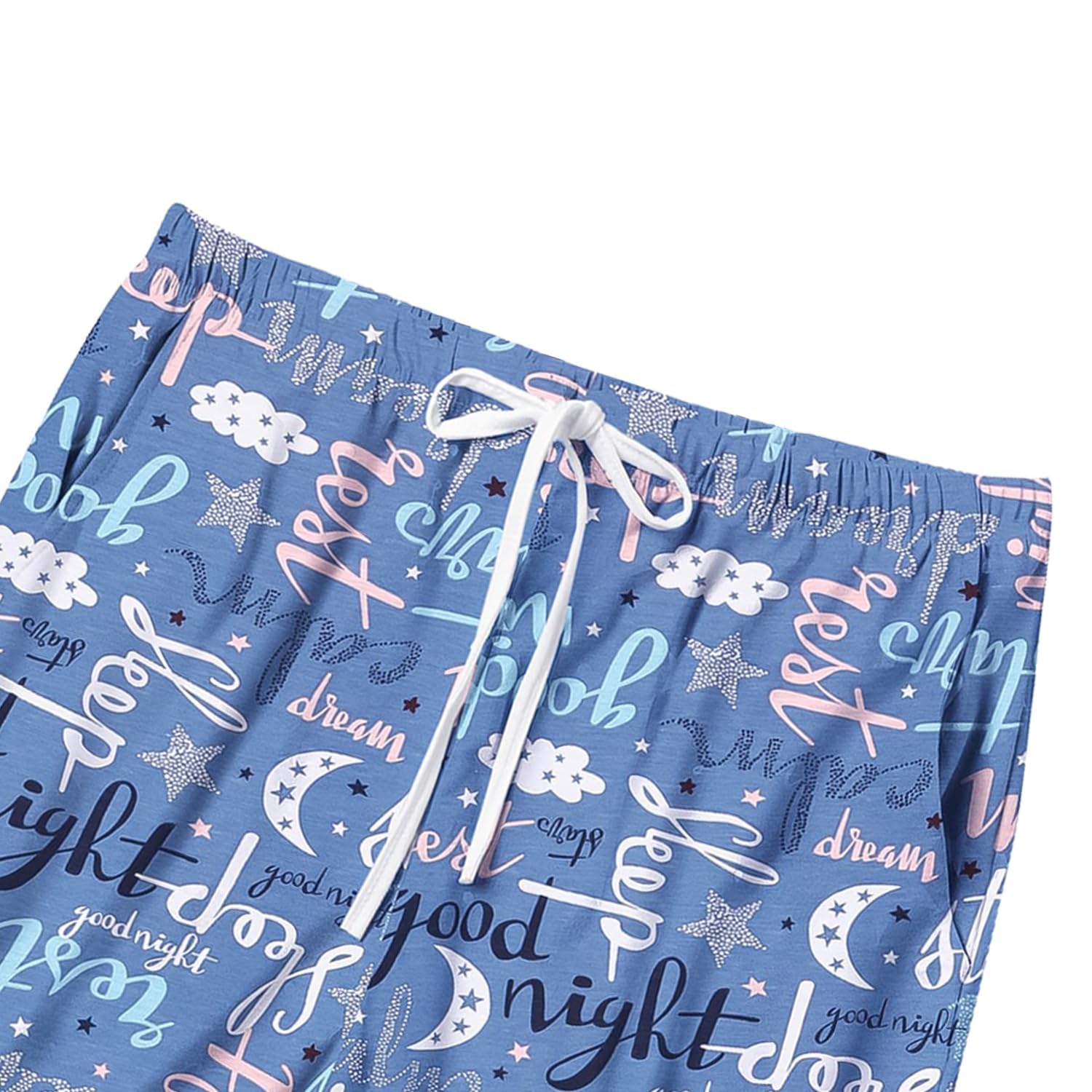 Pyjama Short Femme Coton Bas de Pyjama Femme Été Décontracté Léger Short de Nuit Court Pantalon avec Élastique Poches Latérales S-XXXL