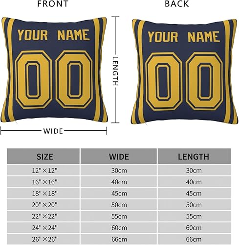 Miniatura 5 de Funda de almohada personalizada con nombre y número para exterioresinteriores, funda de almohada personalizada para boda, 12 x 12 pulgadas