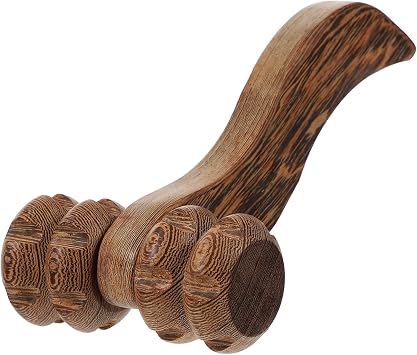 2pcs Wooden Double Round Massagers for Back Wood Muscle Stretch Massage Tools Handheld Wooden Rollers for Muscle Relief Portable Massage Hammers