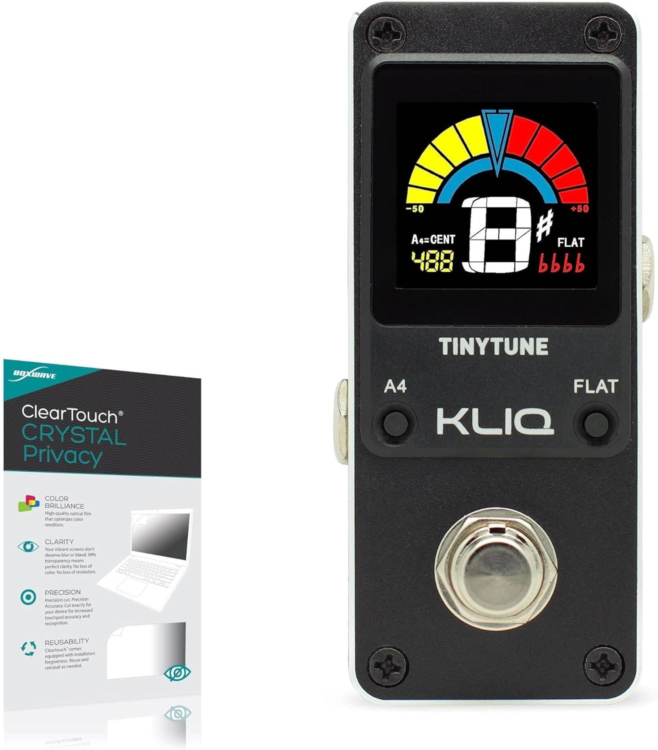 BoxWave Screen Protector Compatible with KLIQ TinyTune - ClearTouch Crystal Privacy (2-Pack), Privacy Screen Protector Flexible Film Clear