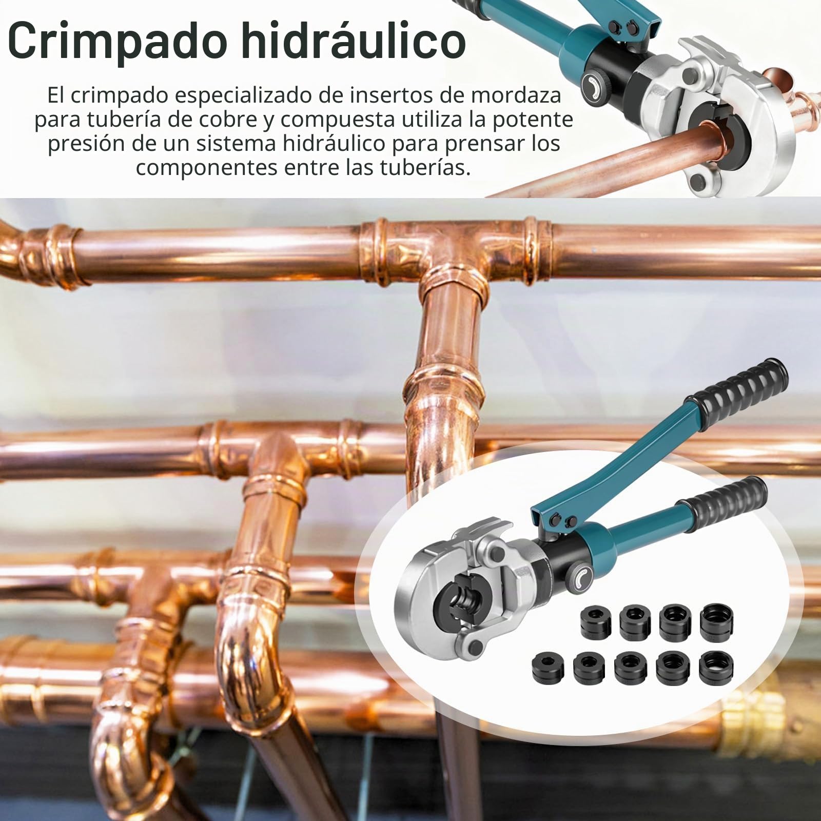 Alicates Prensado Para Tubos Cobre, Tubos Compuestos Tubos Cobre Alicates Prensado Manuales Con Contorno En V Y Contorno En Th V12 V15 V18 V22 V28 Y Th16 Th20 Th26 Y Th32 Herramienta Profesional