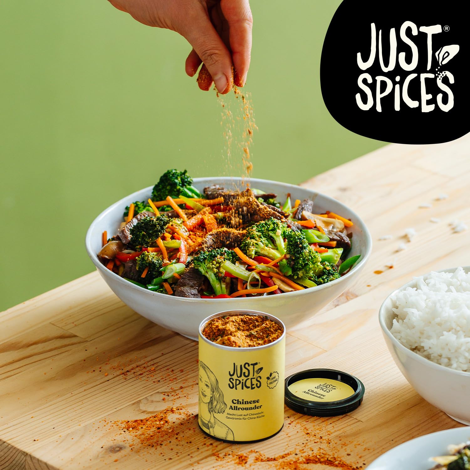 Just Spices Allrounder Gewürzbox 8 vielseitige Gewürzmixe Holzbox