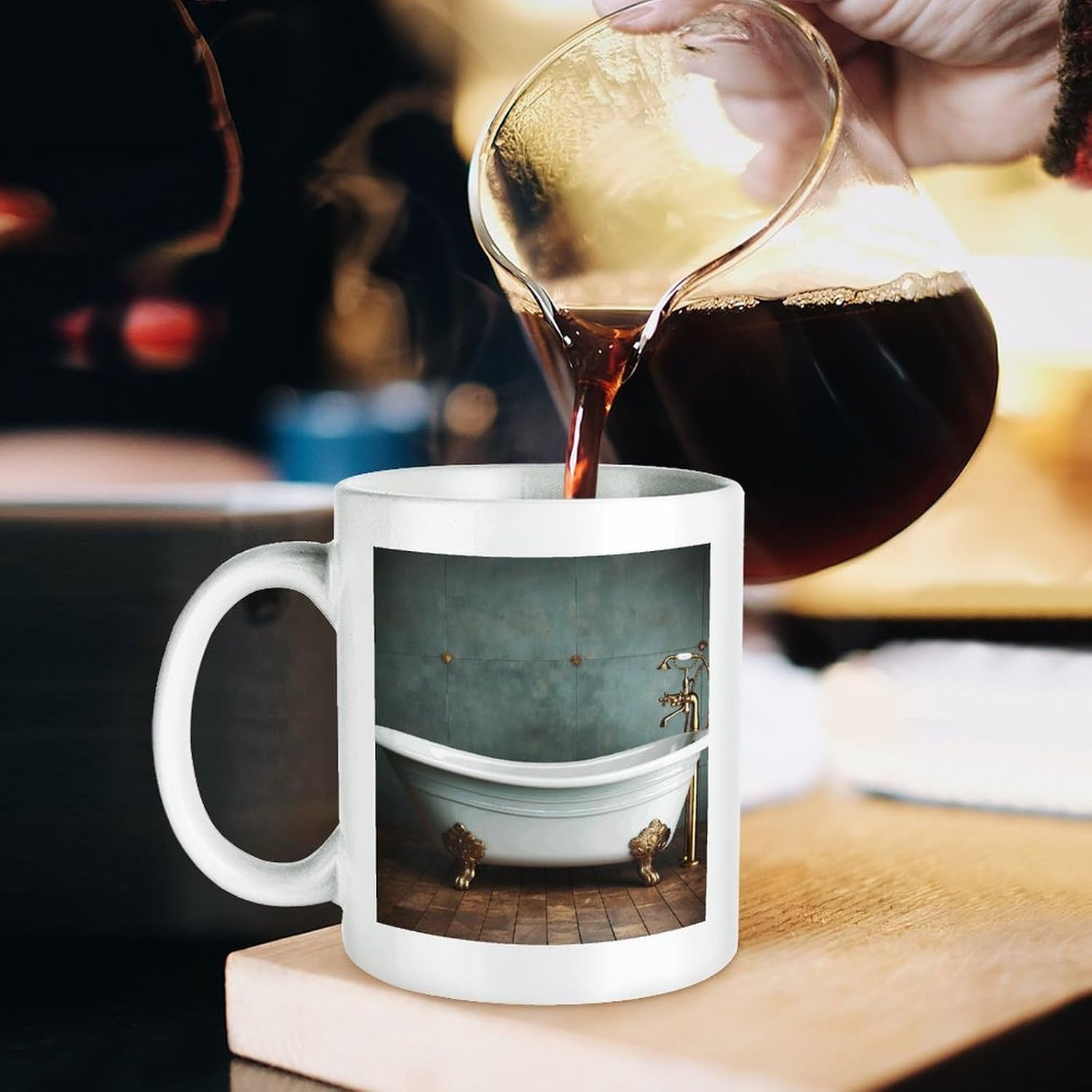 Vintage Bathtub Mug Ceramic Coffee Mugs Large Stylish Drinking Tea Cup Perfect Porcelain Cup For Coffee Lovers, Office Workers & Home Use Friends Family
