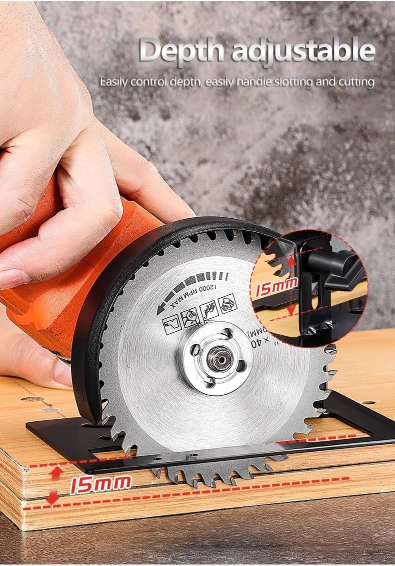 Generic Angle Grinder Stand Set,Includes Adjustable Cutting Bracket & 5.3" Thickened Guard (Bore 1.65 Inch),for 4-1/2 Inch Compact Angle Grinders | Cutting Stand Protective Cover Kit for Angle Grinder