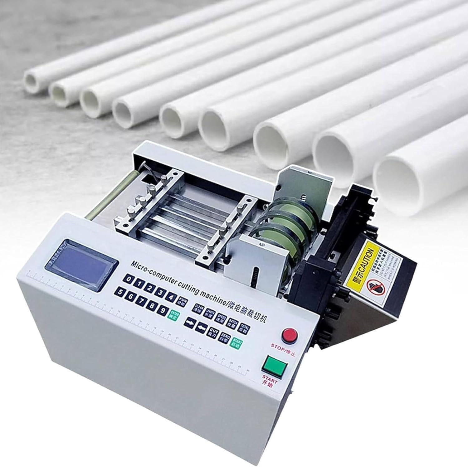 Electric Tube Cutter Micro Cutting,Industry Cable Pipe Machine,Commercial Silicone Rubber, Width 100 Mm for Sleeve Rubber/Plastic