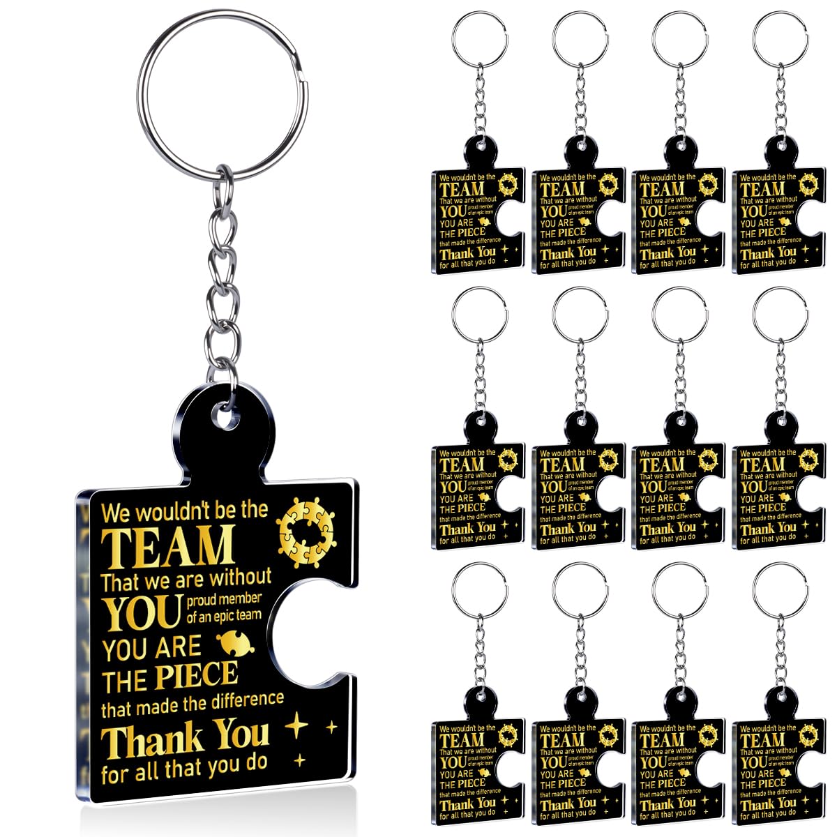 Team Appreciation Gifts Bulk Thank You Keychains for Coworkers