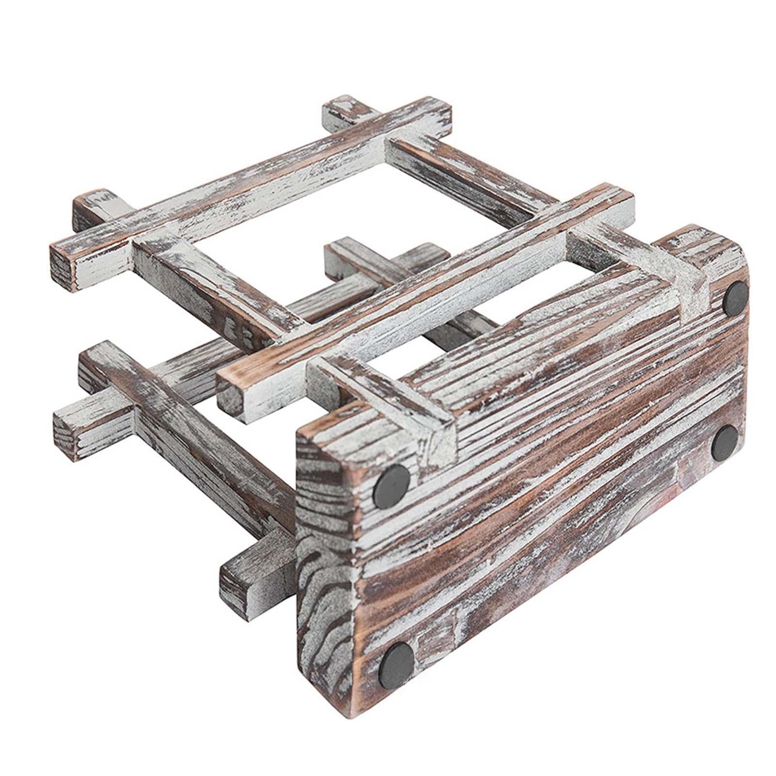 5 Servilleteros de Estilo Rústico, Soporte Vertical para Servilletas, Dispensador de Servilletas de Papel Decorativo para Mesa de Comedor O Encimera D