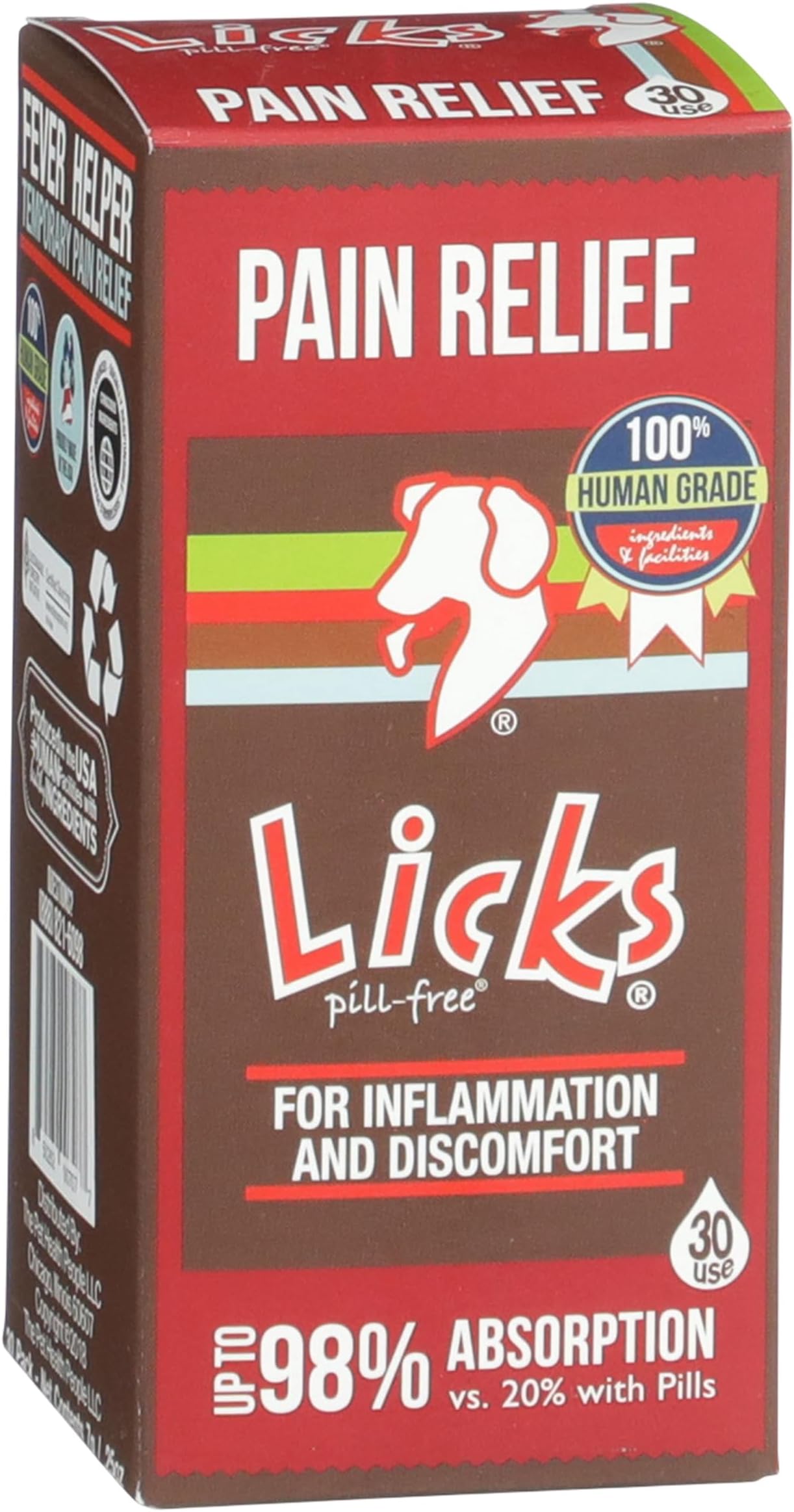 - Licks Pill Free Dog Pain Relief - Inflammation Supplement - Pain Relief Supplement for Dogs - Dog Health Supplies - Gel Packets - 30 Use