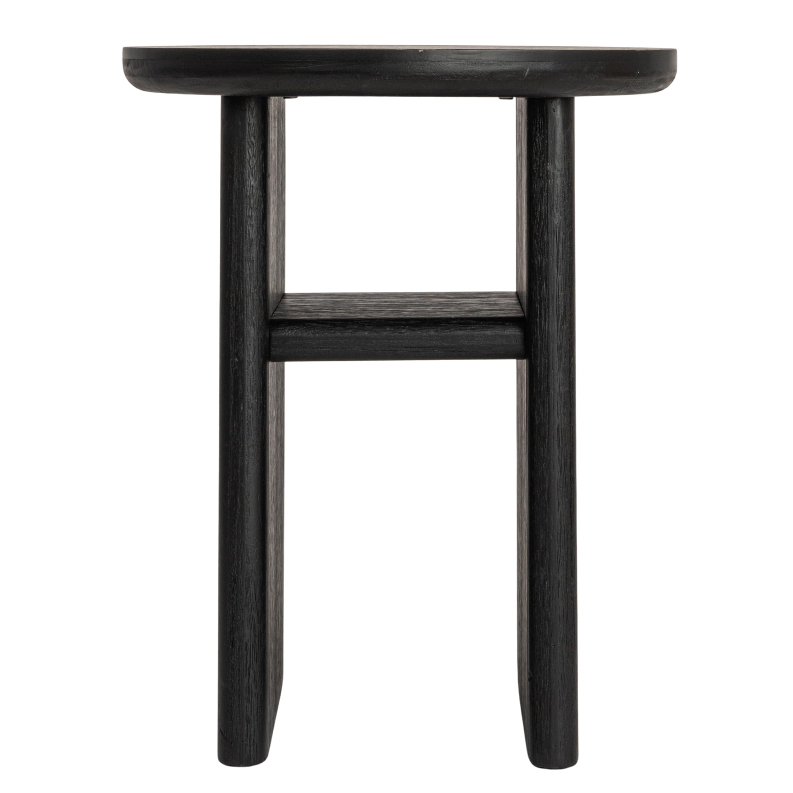Creative Co-Op Sturdy Firwood Side Table, Black