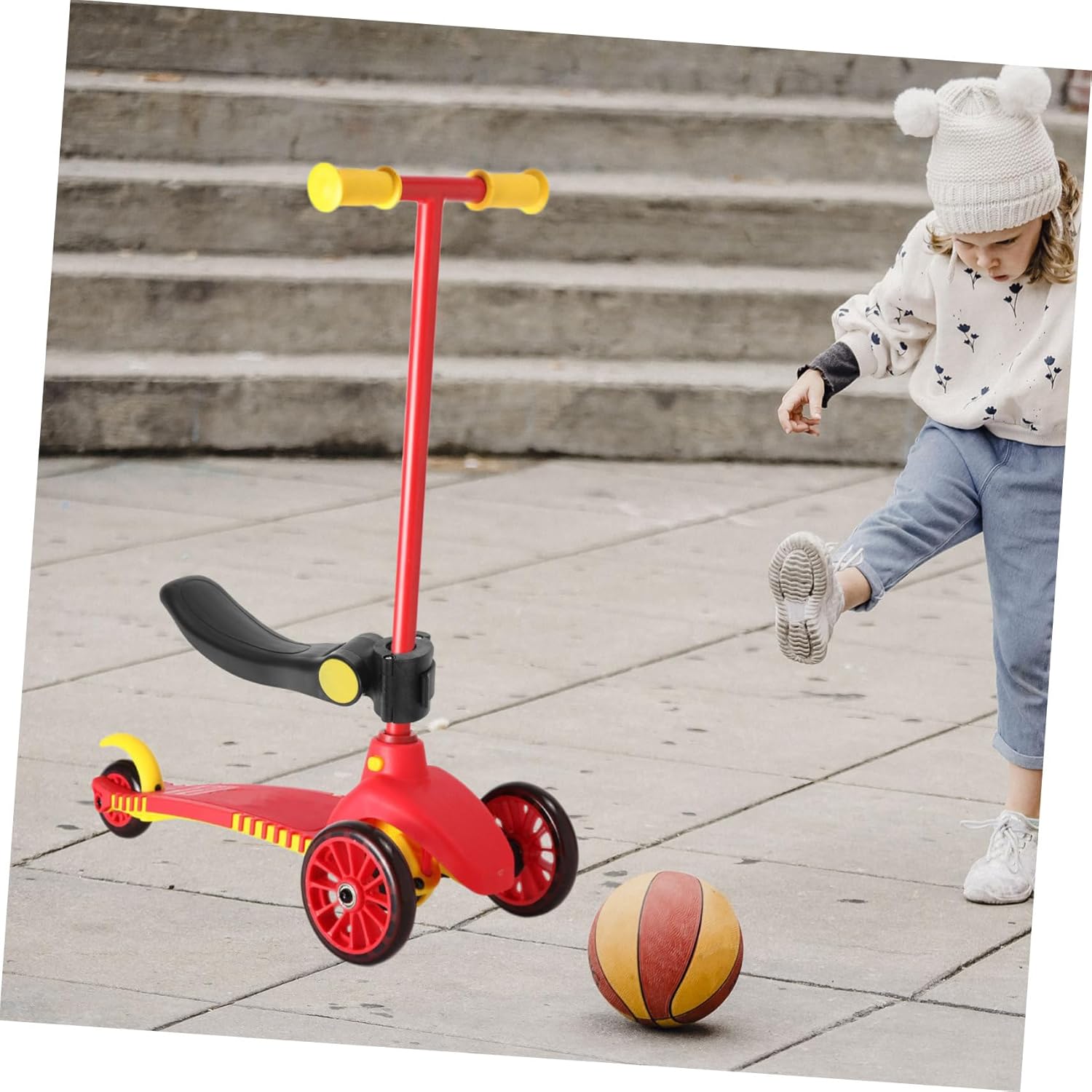 Adjustable Portable Scooter Seat for Comfortable Cushion Ergonomic Design Easy Installation Space Saving Accessory for Active Families