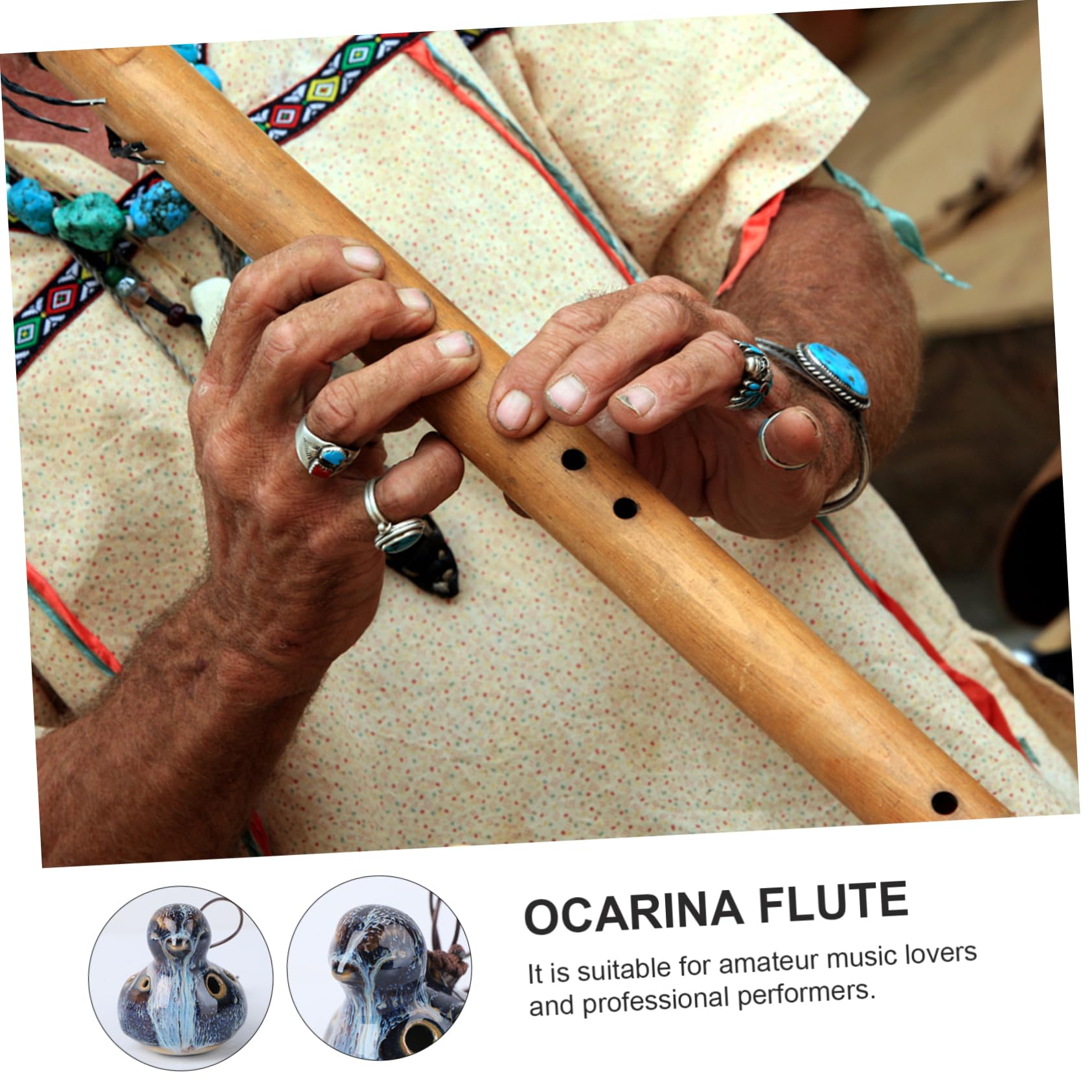 SUPVOX Bird Ocarina 6 Hole Ceramic Music Instrument Strawbeery Ocarina for Levels Easy to Learn Carry Random