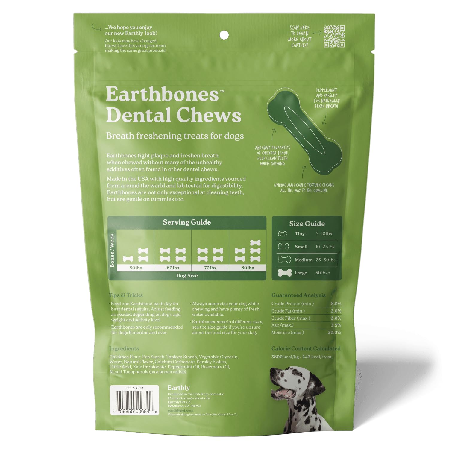 Earthbones Dental gryzaki dla psów 50 funtów + 30 kości