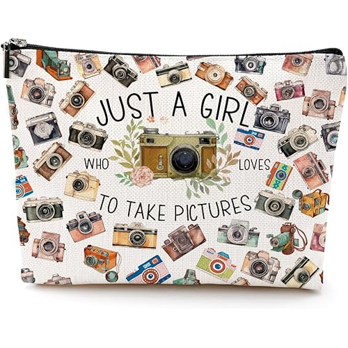 Photographer Gifts Makeup Bag Photo Lover Gifts Photography Gifts Cosmetic Bag Cool Gifts for Photographers Photography Lovers Women Videographer Lady Friend Sister Her Birthday Christmas