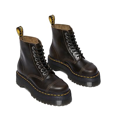 Dr. Martens Sinclair Leather Platform Boots Boots Dark Taupe