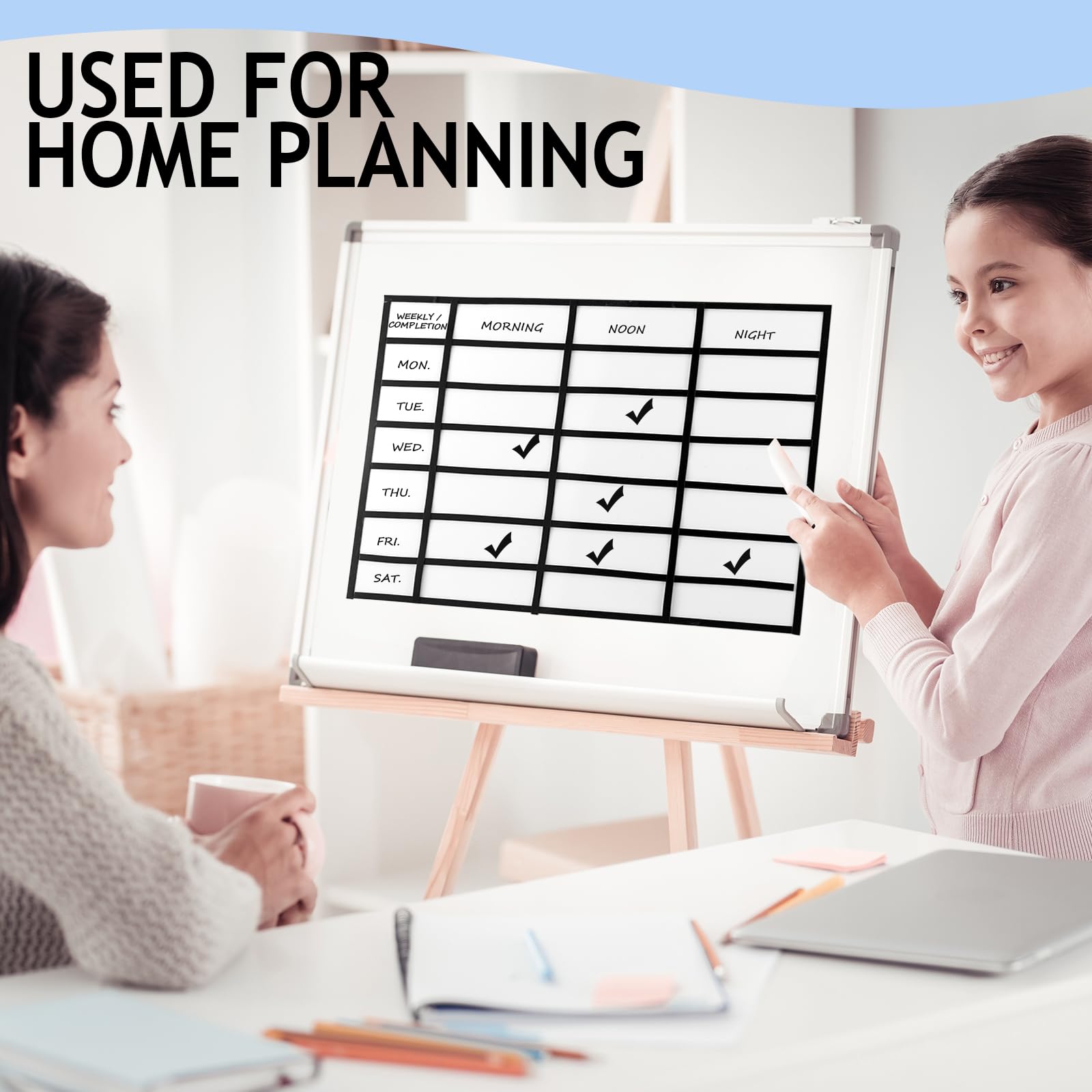 Rouleau De Ruban Adhésif Noir, Séparateurs De Tableau Magnetique Lignes De Marquage Pour La Classe~p150369133