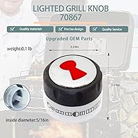 Vista 3 de Pomos de control actualizados 70867 (OEM) compatibles con pomos Weber iluminados Summit Burner 2-3/8 de diámetro Summit 400/600 (2007-2011)