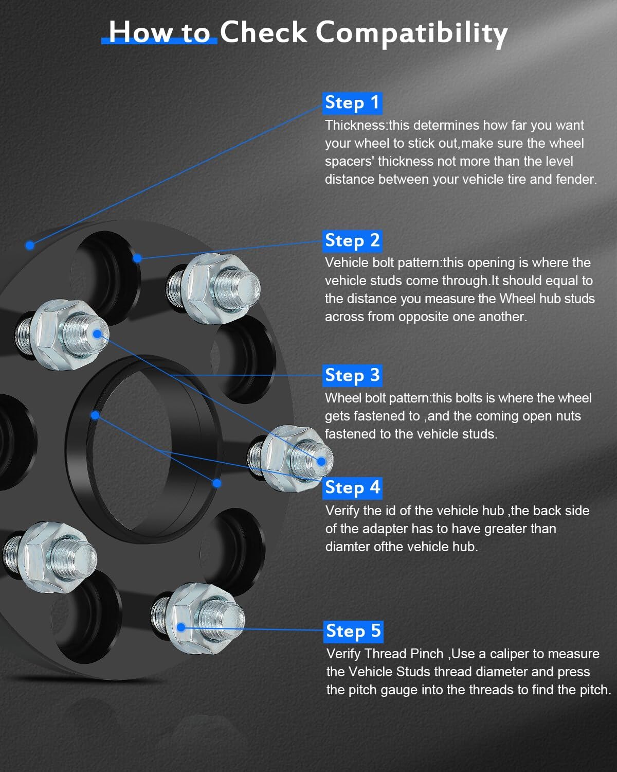 ECCPP 4PCS 5x4.5 to 5x4.5 Wheel Spacers Hub Centric 20mm 5 Lug 5x114.3mm with 12x1.5 60.1mm hub for Toyota for Camry 1995-2022| for Toyota for sienna 1998-2020| for Toyota for supra 1986-1998