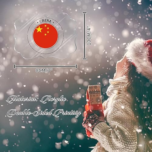 Vista 150 de Bandera de Curazao - Adorno para árbol de Navidad, bandera nacional, decoración de árbol de Navidad de Curazao, recuerdo acrílico, adorno colgante